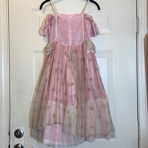 VTG,CREACIONES SARAHI EMBROIDERY GIRLS DRESS SIZE 8